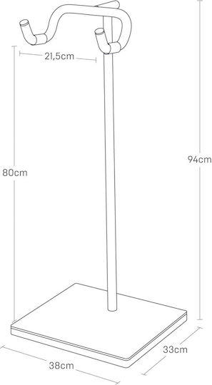 Yamazaki Floor Bicycle Stand Metal Black Tower 38x33x94