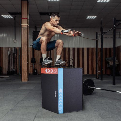 Vevor Multifunctional Jump Box 3 in 1 30 24 20 Inches Black Shytx302420yom4u9v0