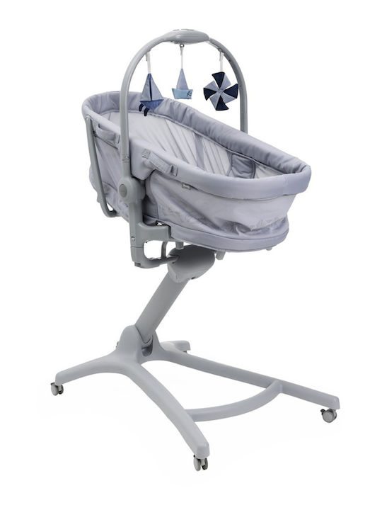 Chicco Cradle with Mattress and Wheels Gray