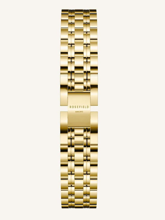 Rosefield The Oval Women's Watch with Gold Metal Bracelet