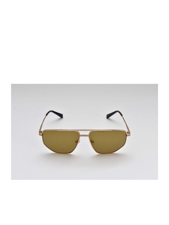 Zeus & Dione Sunglasses with Rose Gold Metal Frame and Brown Lens ICARUS-C4-60