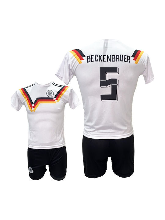 Echipa națională a Germaniei Beckenbauer Retro Set Echipament Sportiv de Fotbal Copii