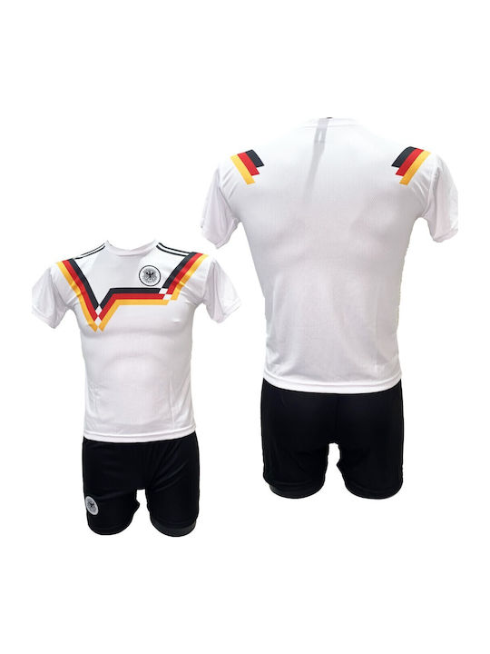 Children's Germany National Team Football Set No Name Retro White Black 1990-91