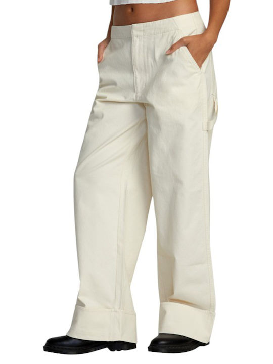 Dama Tesatura Pantaloni Cream