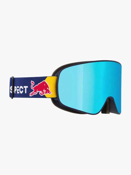 Red Bull Spect Ski & Snowboard Goggles Kids Blue with Lens in Blue Color