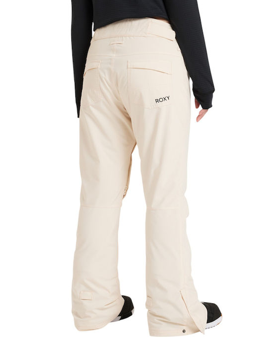 Roxy Snow Backyard ERJTP03277-TDQ0 Women's Trousers for Ski & Snowboard Beige