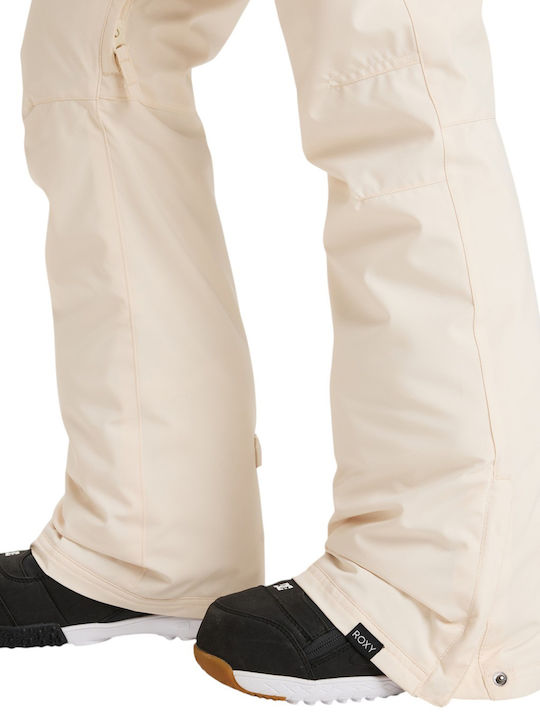 Roxy Snow Backyard ERJTP03277-TDQ0 Women's Trousers for Ski & Snowboard Beige