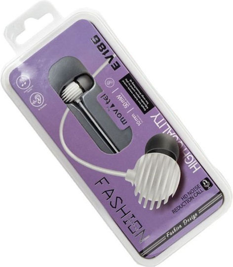Ev-186 În ureche Handsfree cu două căști cu mufă 3.5mm Roz