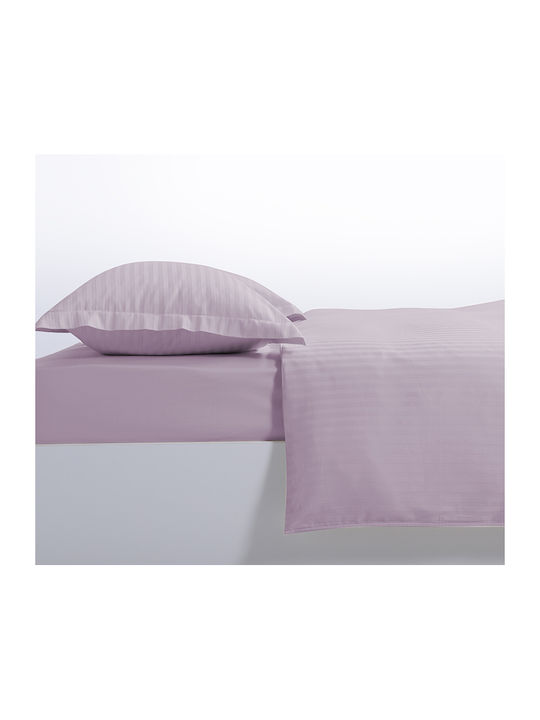 Nef-Nef Homeware Duvet Cover Set Cotton Satin Queen with 2 Pillowcases 240x220 Elements Orchid