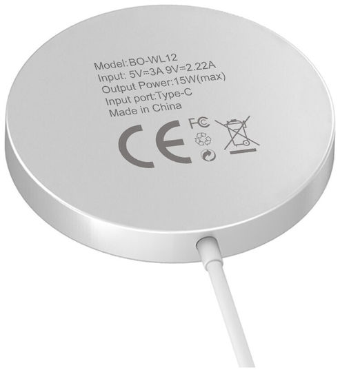 BWOO Wireless Charger (Qi Pad) 15W Power Delivery Blacks (WL-12)