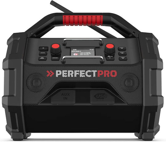 PerfectPro OCT-18V Tragbares Radio DAB+ mit Bluetooth Schwarz