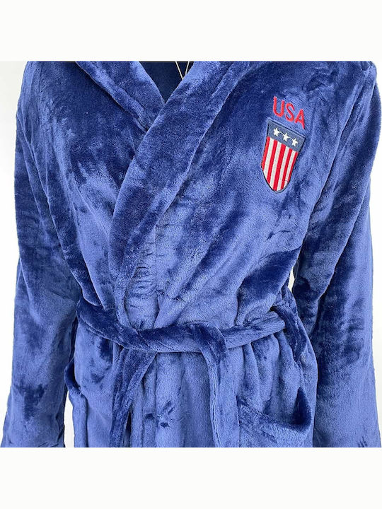 Sweet Secret Χειμερινή Ανδρική Ρόμπα Navy Μπλε