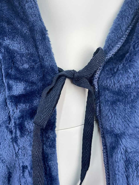 Sweet Secret Men's Winter Pajama Robe Navy Blue