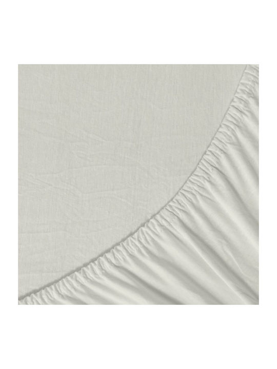 Nima Sheet Super-Double with Elastic 160x200+40cm. Tender Oat Beige