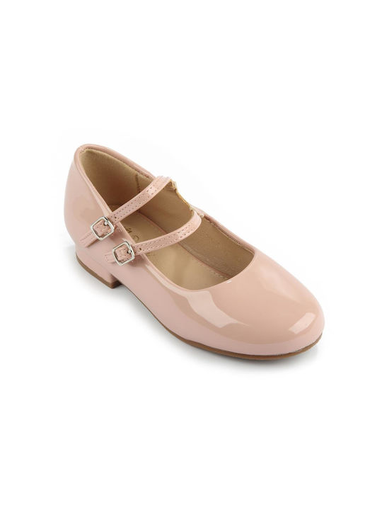 Fshoes Kids Patent Leather Ballerinas Pink