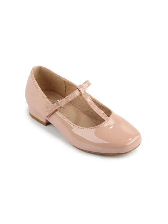 Fshoes Kids Patent Leather Ballerinas Pink