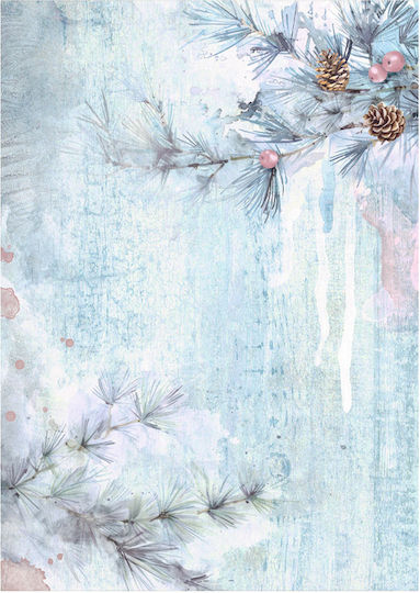Σετ 8 Ριζόχαρτα Ντεκουπάζ Stamperia 10.5×14.8cm Backgrounds Create Happiness Dewdrops