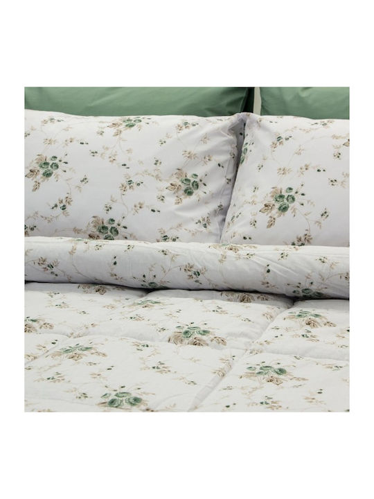 Lino Home Duvet Cover Set Cotton Single with Pillowcase 160x240 Rosalie Green