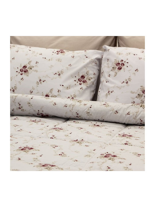 Lino Home Duvet Cover Set Cotton Single with Pillowcase 160x240 Rosalie Red