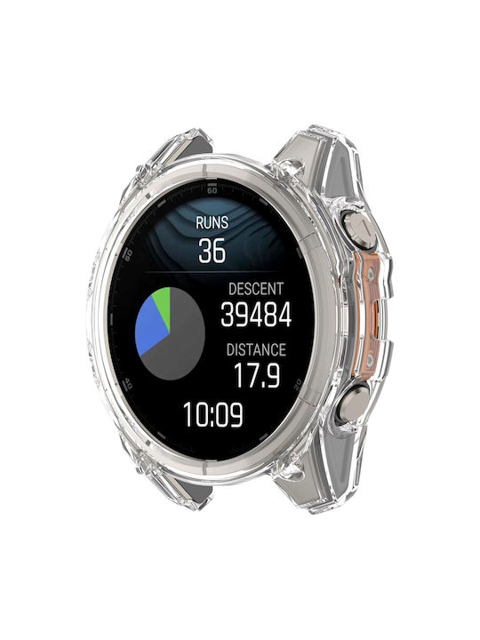Θήκη Σιλικόνης σε Διάφανο χρώμα για Garmin Fenix 8 43mm