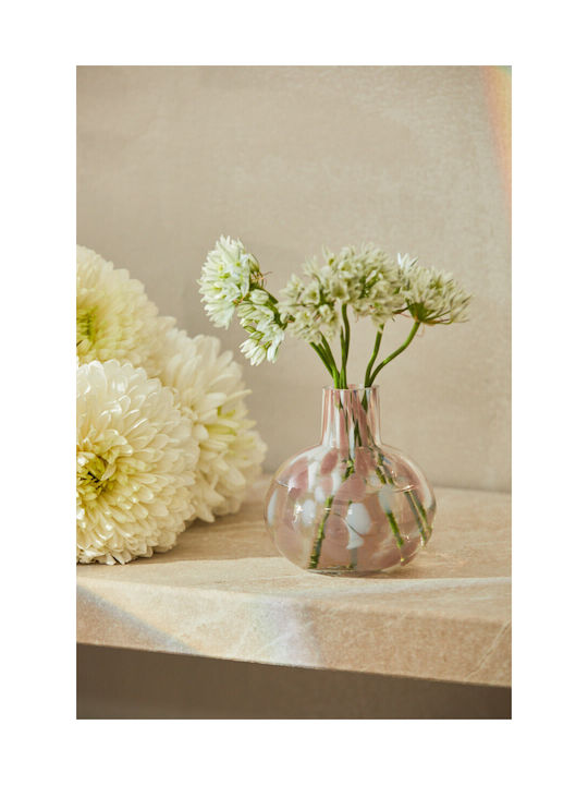 Calma House Διακοσμητικό Βάζο Glas Rosa 10x10cm 1Stück