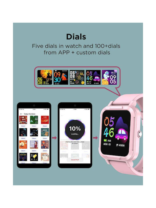 Kids Smartwatch with Silicone Strap Black