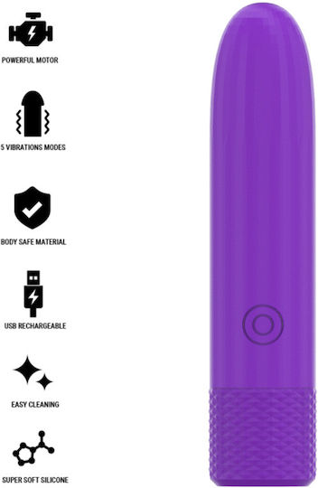 Intense Rechargeable Vibrating Vibrator Geschoss 10cm Lila