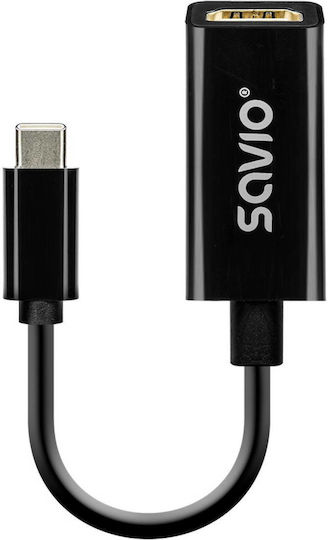 Savio Μετατροπέας USB-C male σε HDMI female 1τμχ
