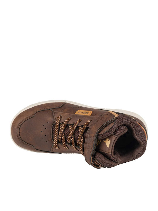 J.torcon Jr Παιδικά Sneakers High με Σκρατς Καφέ
