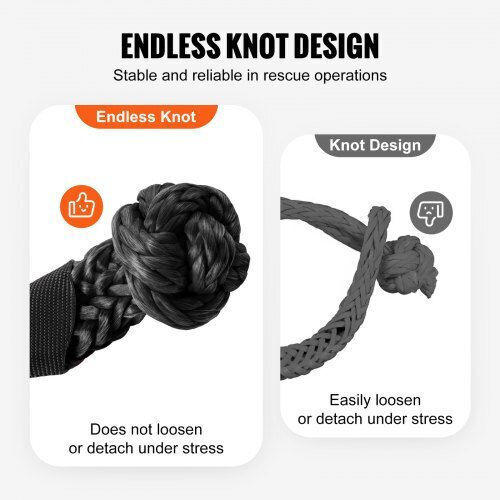 Vevor Car Towing Rope In Black Colour