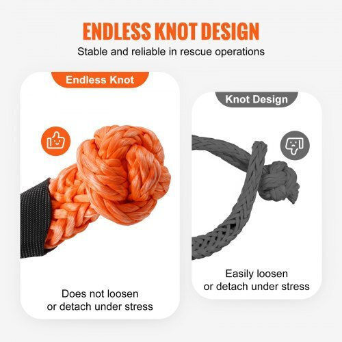 Vevor Car Towing Tow Rope In Orange Colour