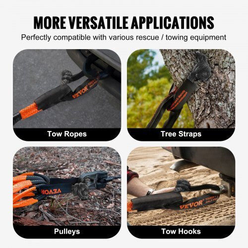 Vevor Car Towing Rope In Black Colour