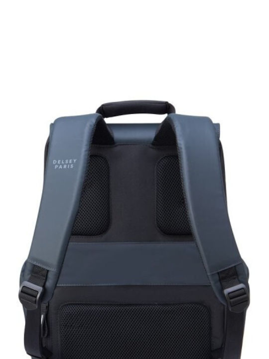 Delsey Securflap Водоустойчива Чанта Раница за лаптоп 15.6" в Черен цвят