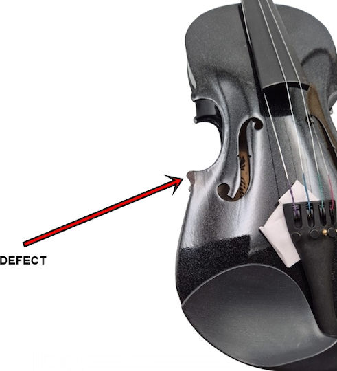 3/4 Schwarze Klassische Holzvioline
