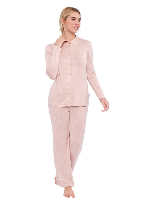 Muydemi Winter Women's Pyjama Set Somon