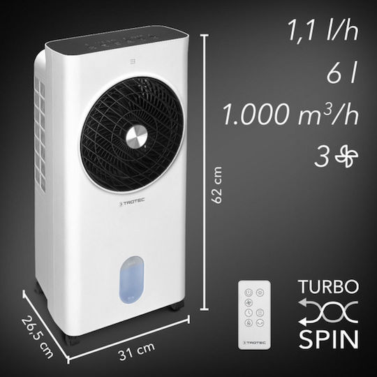 Trotec Luftreiniger / Luftbefeuchter 60W für Räume 26m²