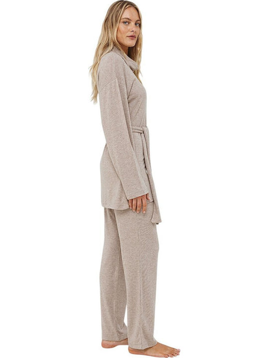 Odyssey Set Pijamale pentru Femei Brown