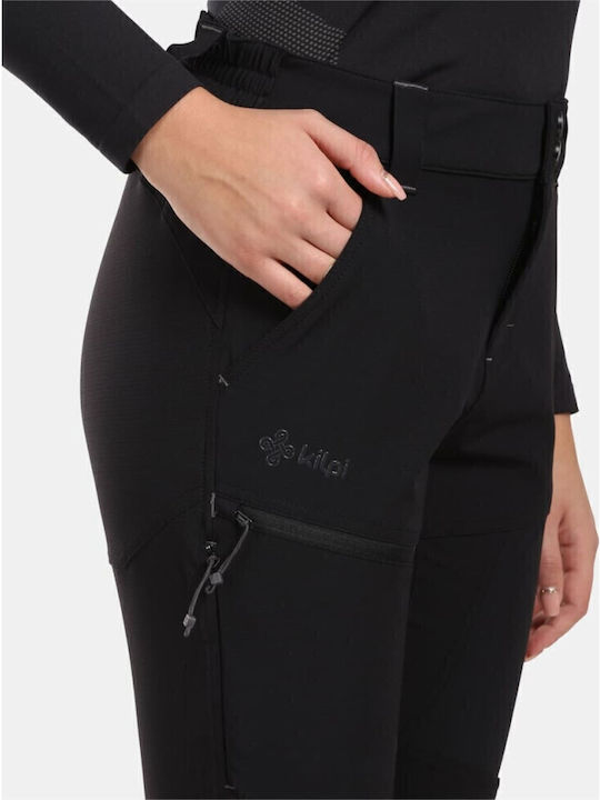 Dama Tesatura Pantaloni cu Croială Normală Black