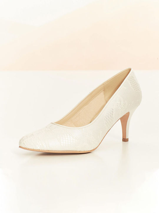 Ivory Lace Bridal Pump 7 Cm Demi