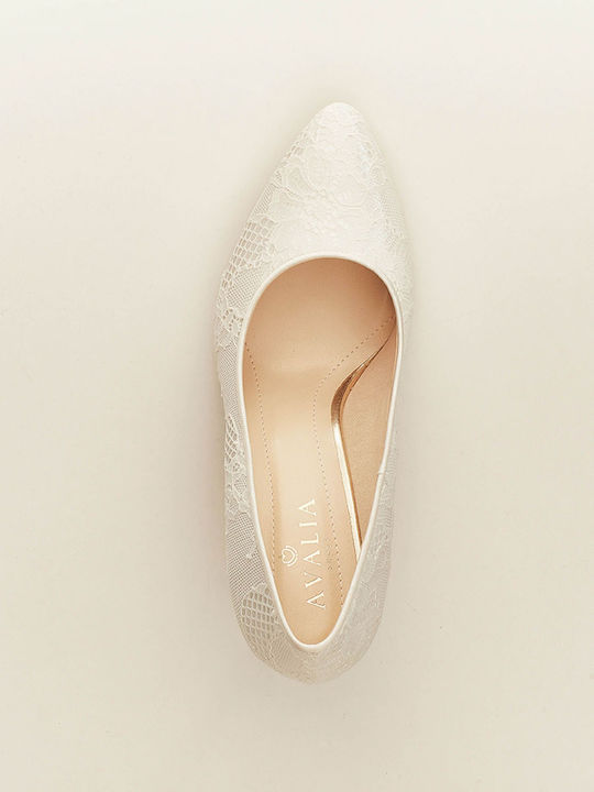 Ivory Lace Bridal Pump 7 Cm Demi