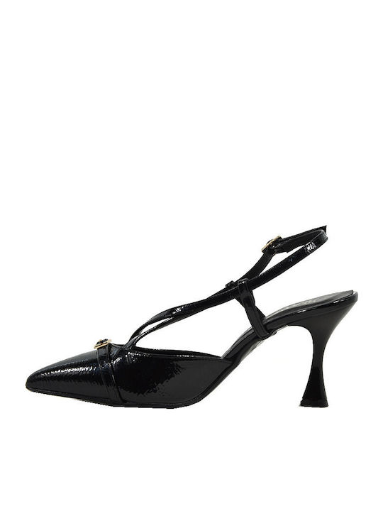 Pumps mit Riemchen Schwarz
