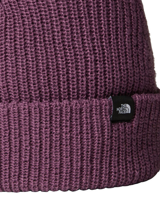 The North Face Beanie Unisex Beanie Knitted in Burgundy color