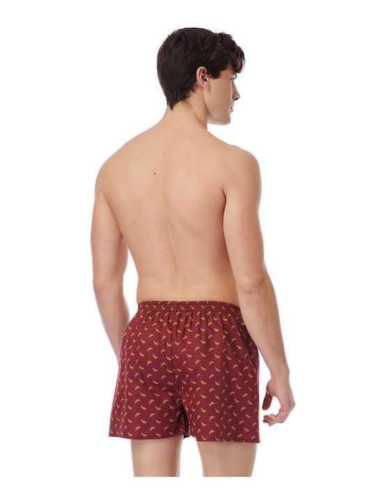 Men's Boxers Navy Barbon / Bordeaux with Patterns 2Pack