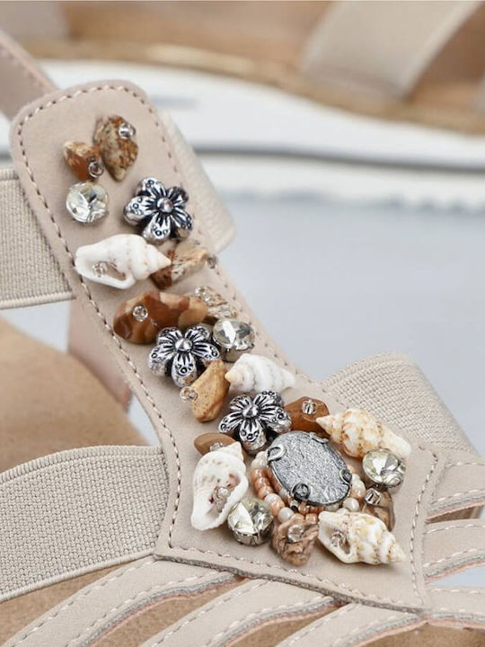 Γυναικεία Σανδάλια Beige/Cream