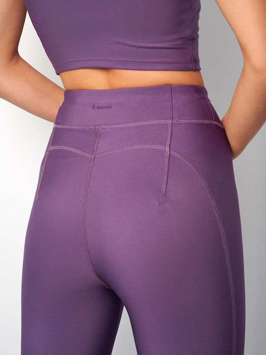 SugarFree Women's Training Legging High Waisted purple