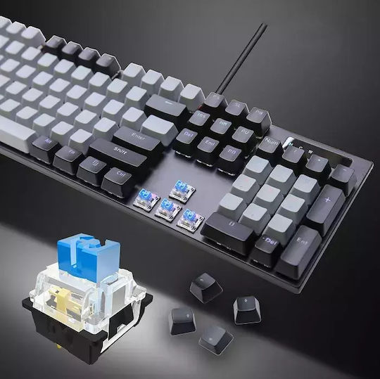 Weibo WB-680 Gaming Πληκτρολόγιο με RGB φωτισμό (Αγγλικό US) Πολύχρωμο
