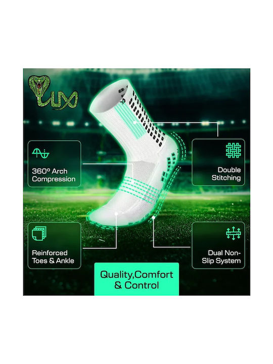 Lux Football Socks White/Black 1 Pair