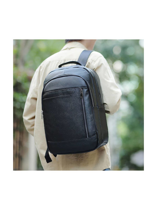 Reidel Leather Backpack Black 21lt