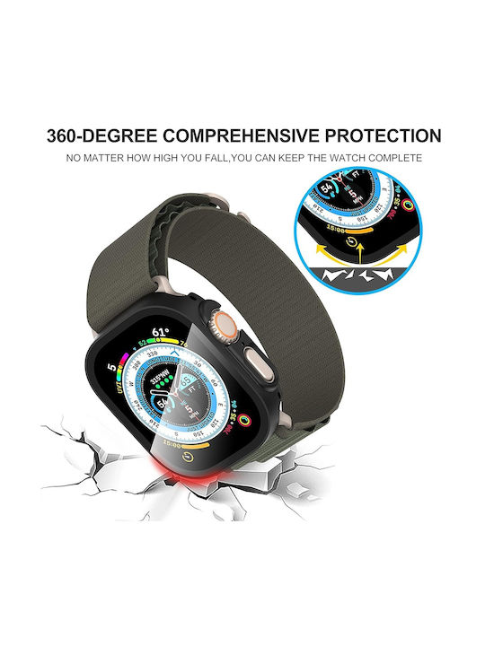 Techsuit Defense360 Pro Πλαστική Θήκη με Τζαμάκι σε Μαύρο χρώμα για Apple Watch Ultra, Apple Watch Ultra 2 Techsuit Defense360 Pro Πλαστική Θήκη με Τζαμάκι σε Μαύρο χρώμα για Apple Watch Ultra, Apple Watch Ultra 2