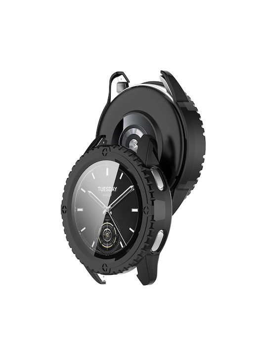 Techsuit Defense360 Pro Πλαστική Θήκη με Τζαμάκι σε Μαύρο χρώμα για Xiaomi Watch S3